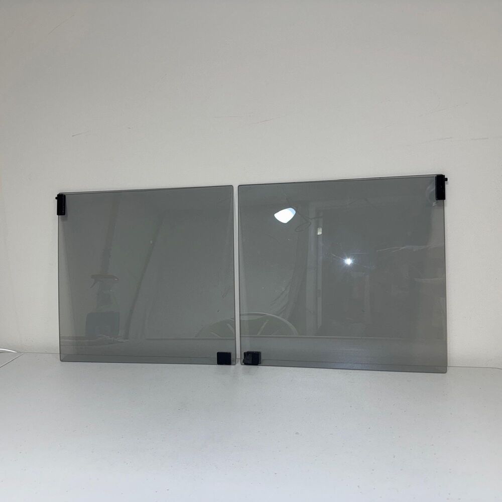 Glass Replacement Cabinet Doors 13.5" x 12.5" Push Magnet Close Clear Tinted